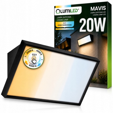 Lampa ogrodowa kinkiet elewacyjny LED CCT 20W 1600lm IP44 MAVIS Lumiled