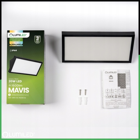 Lampa ogrodowa kinkiet elewacyjny LED CCT 20W 1600lm IP44 MAVIS Lumiled