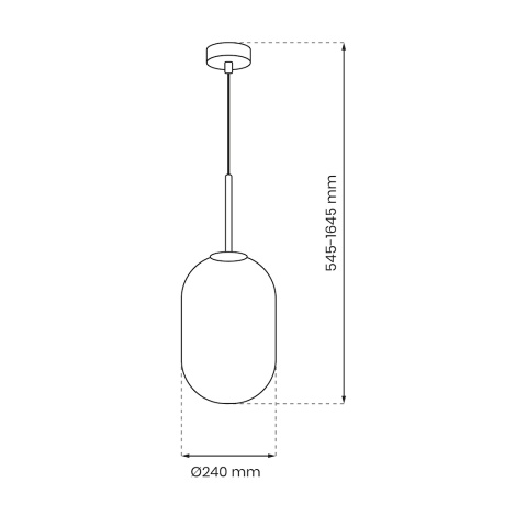 Lampa wisząca ALIAS - zwis 1xE14 czarna 18 cm Milagro
