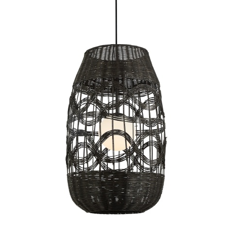 Lampa wisząca ARONA - zwis 1xE14 czarna 40 cm Milagro