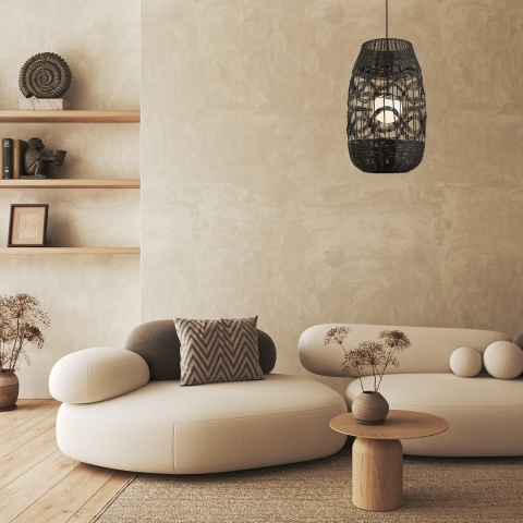 Lampa wisząca ARONA - zwis 1xE14 czarna 40 cm Milagro