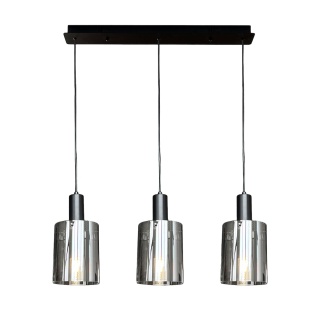 Lampa wisząca Arcadia - zwis 3xE27 czarna 78 cm Milagro