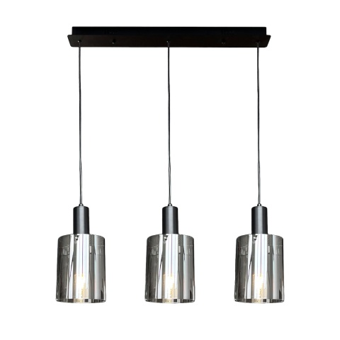 Lampa wisząca Arcadia - zwis 3xE27 czarna 78 cm Milagro