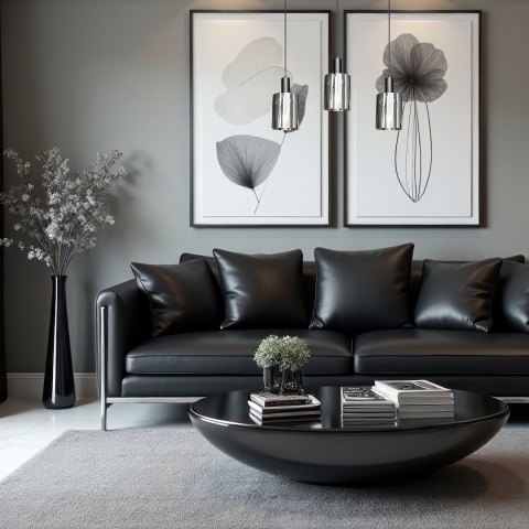 Lampa wisząca Arcadia - zwis 3xE27 czarna 78 cm Milagro