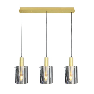 Lampa wisząca Arcadia - zwis 3xE27 czarno-złota 78 cm Milagro