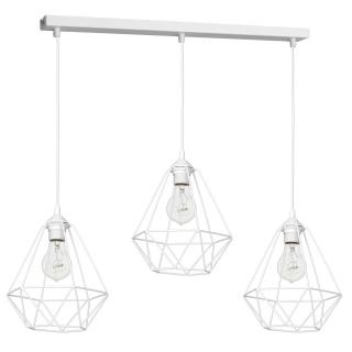 Lampa wisząca BASKET - zwis 3xE27 biała 70 cm Milagro