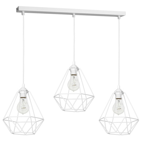 Lampa wisząca BASKET - zwis 3xE27 biała 70 cm Milagro