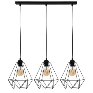 Lampa wisząca BASKET - zwis 3xE27 czarna 70 cm Milagro