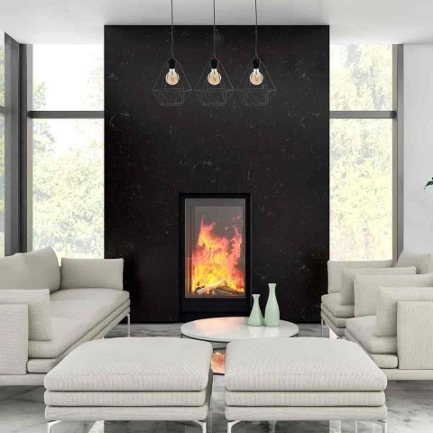 Lampa wisząca BASKET - zwis 3xE27 czarna 70 cm Milagro