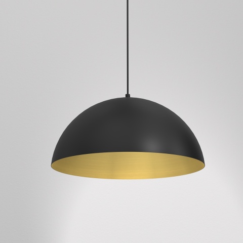 Lampa wisząca BETA - zwis 1xE27 czarno-złota 35 cm Milagro
