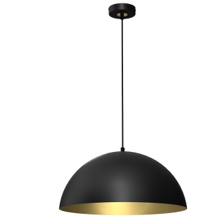 Lampa wisząca BETA - zwis 1xE27 czarno-złota 45 cm Milagro