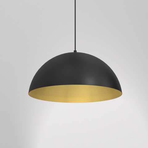 Lampa wisząca BETA - zwis 1xE27 czarno-złota 45 cm Milagro