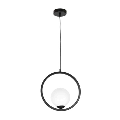 Lampa wisząca BOSTON - zwis 1xE14 czarna 30 cm Milagro