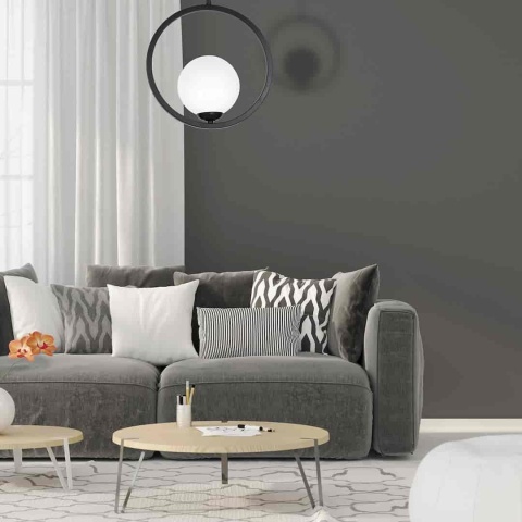 Lampa wisząca BOSTON - zwis 1xE14 czarna 30 cm Milagro