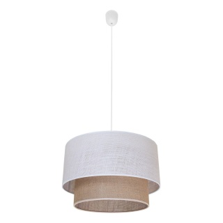 Lampa wisząca BUENO - zwis 1xE27 beżowo-brązowa 35 cm Milagro MLP1826