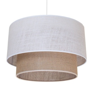 Lampa wisząca BUENO - zwis 1xE27 beżowo-brązowa 35 cm Milagro MLP1826