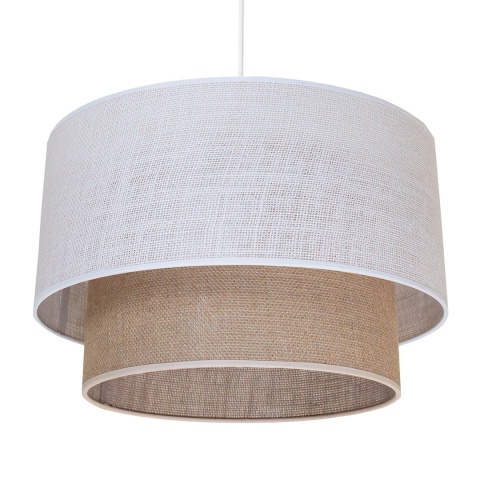 Lampa wisząca BUENO - zwis 1xE27 beżowo-brązowa 35 cm Milagro MLP1826