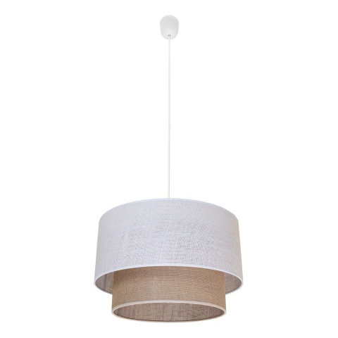 Lampa wisząca BUENO - zwis 1xE27 beżowo-brązowa 35 cm Milagro MLP1826