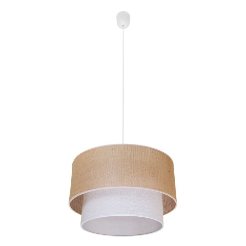 Lampa wisząca BUENO - zwis 1xE27 beżowo-brązowa 35 cm Milagro MLP1827