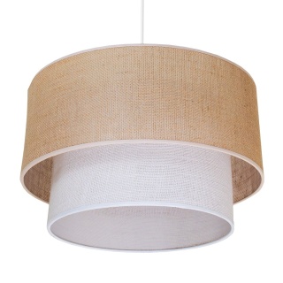 Lampa wisząca BUENO - zwis 1xE27 beżowo-brązowa 35 cm Milagro MLP1827