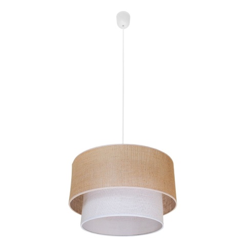 Lampa wisząca BUENO - zwis 1xE27 beżowo-brązowa 35 cm Milagro MLP1827