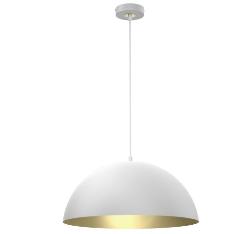 Lampa wisząca Beta - zwis 1xE27 biało-złota 45 cm Milagro
