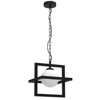 Lampa wisząca DIEGO - zwis 1xE14 czarna 25 cm Milagro