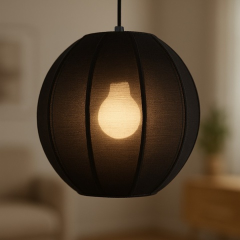 Lampa wisząca Dana - zwis 1xE27 czarna 25 cm Milagro