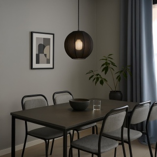 Lampa wisząca Dana - zwis 1xE27 czarna 25 cm Milagro