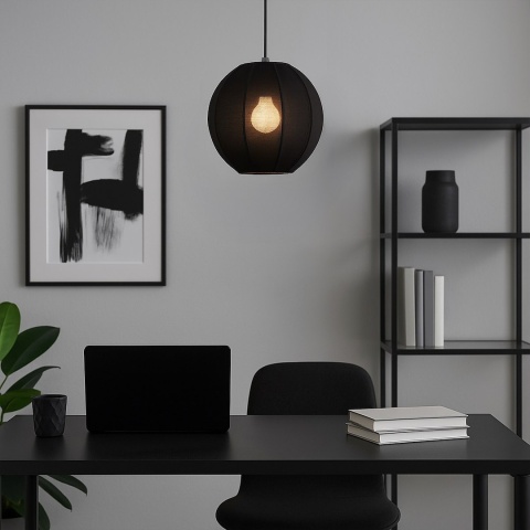 Lampa wisząca Dana - zwis 1xE27 czarna 25 cm Milagro