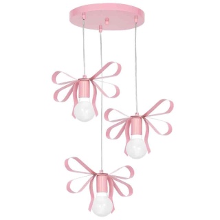Lampa wisząca EMMA - zwis 3xE27 różowa 30 cm Milagro
