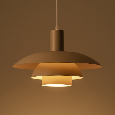 Lampa wisząca FERRO Cashmere - zwis 1xE27 kaszmirowa 38 cm Milagro