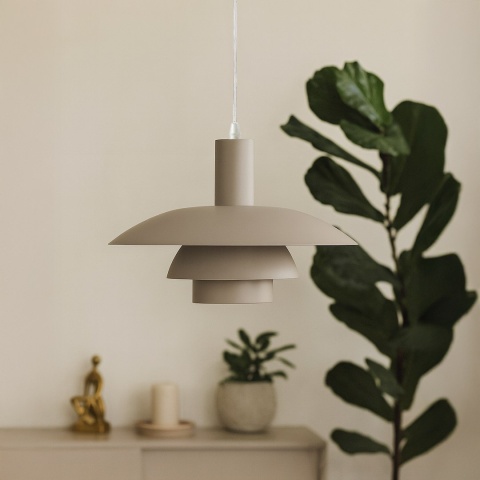 Lampa wisząca FERRO Cashmere - zwis 1xE27 kaszmirowa 38 cm Milagro