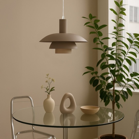 Lampa wisząca FERRO Cashmere - zwis 1xE27 kaszmirowa 38 cm Milagro