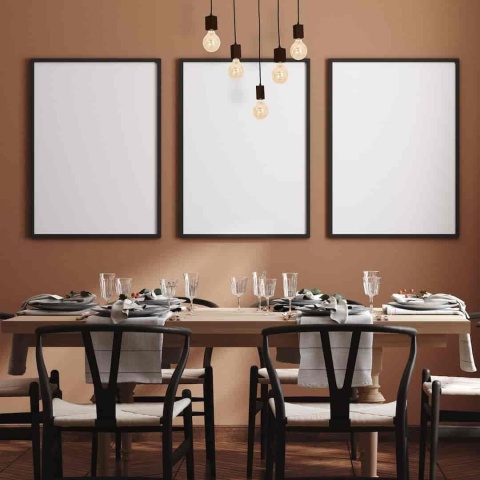 Lampa wisząca JACK Orzech - zwis 5xE27 w kolorze naturalnego drewna 75 cm Milagro