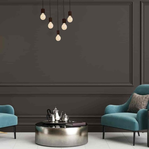 Lampa wisząca JACK Orzech - zwis 5xE27 w kolorze naturalnego drewna 75 cm Milagro