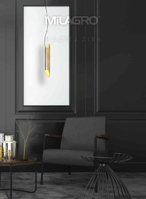 Lampa wisząca LIBRA - zwis 1xE14 złota Milagro