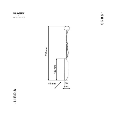 Lampa wisząca LIBRA - zwis 1xE14 złota Milagro