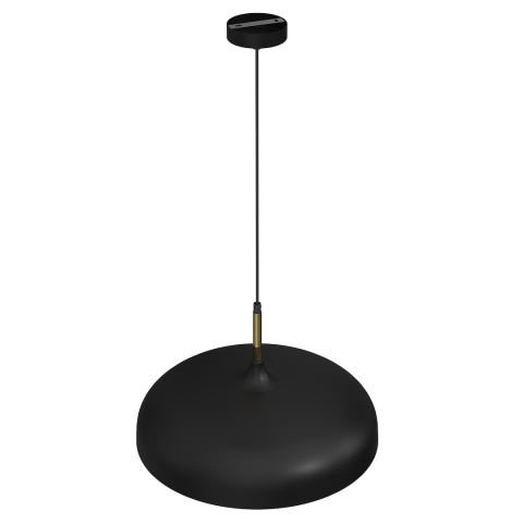 Lampa wisząca LINCOLN - zwis 1xE27 czarno-złota 45 cm Milagro
