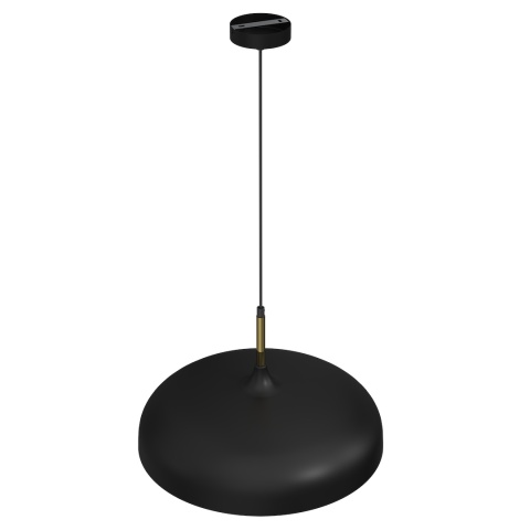 Lampa wisząca LINCOLN - zwis 1xE27 czarno-złota 45 cm Milagro