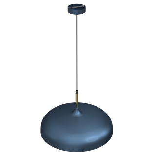 Lampa wisząca LINCOLN - zwis 1xE27 niebiesko-złota 45 cm Milagro