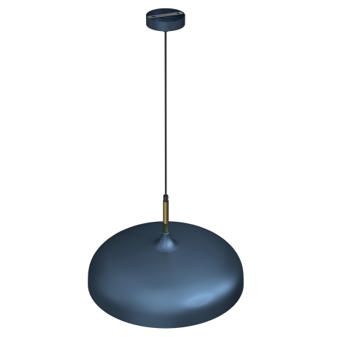 Lampa wisząca LINCOLN - zwis 1xE27 niebiesko-złota 45 cm Milagro