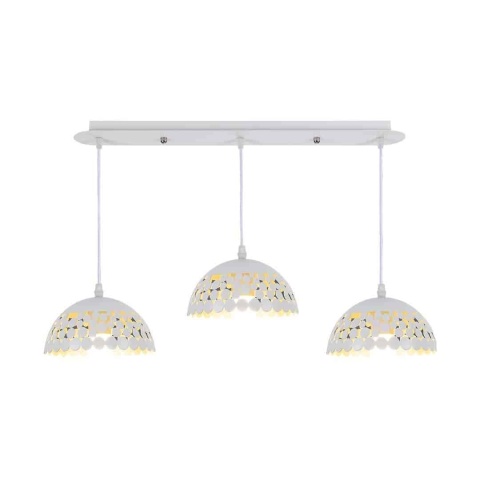 Lampa wisząca LISA - zwis 3xE27 biała 70 cm Milagro