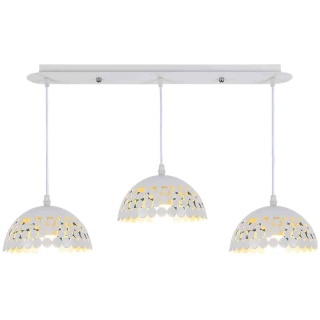 Lampa wisząca LISA - zwis 3xE27 biała 70 cm Milagro