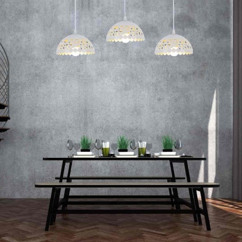 Lampa wisząca LISA - zwis 3xE27 biała 70 cm Milagro