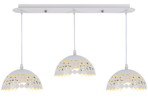 Lampa wisząca LISA - zwis 3xE27 biała 70 cm Milagro