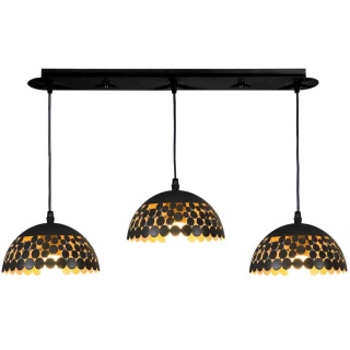 Lampa wisząca LISA - zwis 3xE27 czarna 70 cm Milagro