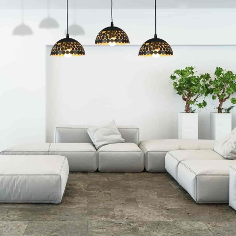 Lampa wisząca LISA - zwis 3xE27 czarna 70 cm Milagro