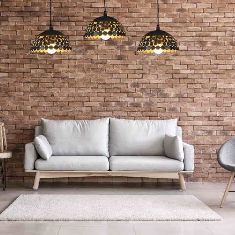 Lampa wisząca LISA - zwis 3xE27 czarna 70 cm Milagro