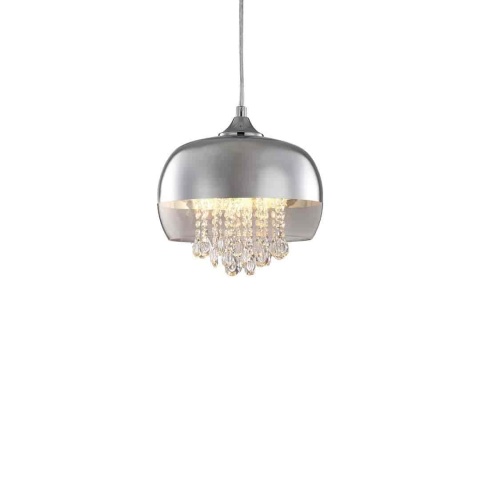 Lampa wisząca LUNA - zwis 1xE14 chromowana 21 cm Milagro
